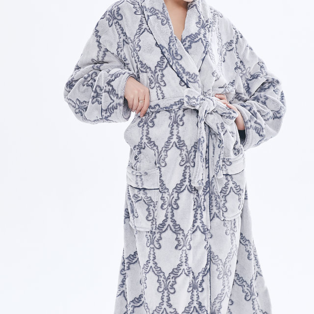 100% Polyester Embossed Printed Flannel Robes Wholesale Unique ...