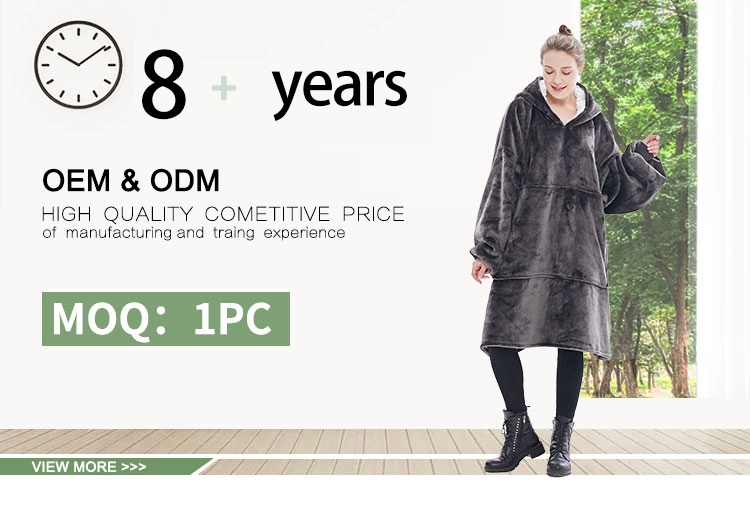 Custom Printed Wearable Blanket Hoodie Sweatshirts Blanket Oversized