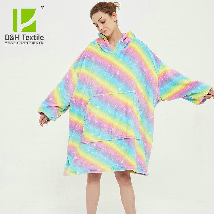 Customized Single Layer Ultra Plush Sweatshirt Blanket Hoodie As Seen On Tv Buy single layer