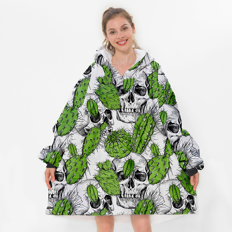 Erwinmu Kids Blanket Hoodie - Oversized Wearable Hooded Blanket For Children Ages 7-12