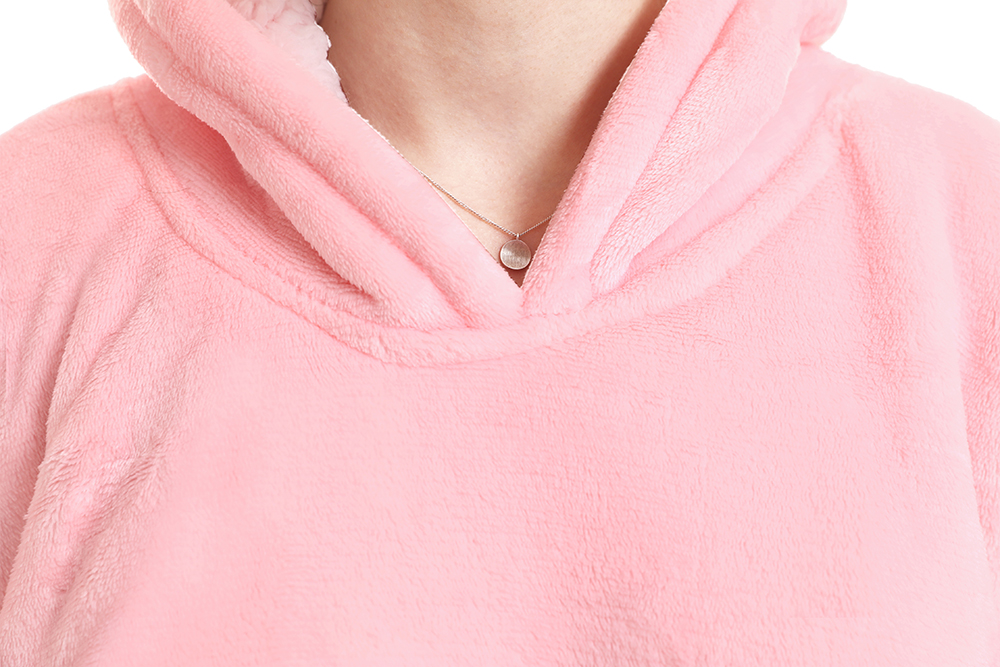 Wholesale Custom Blanket Sweatshirt Oversized Hoodie Blanket Flannel With Sherpa Blanket Hoodie