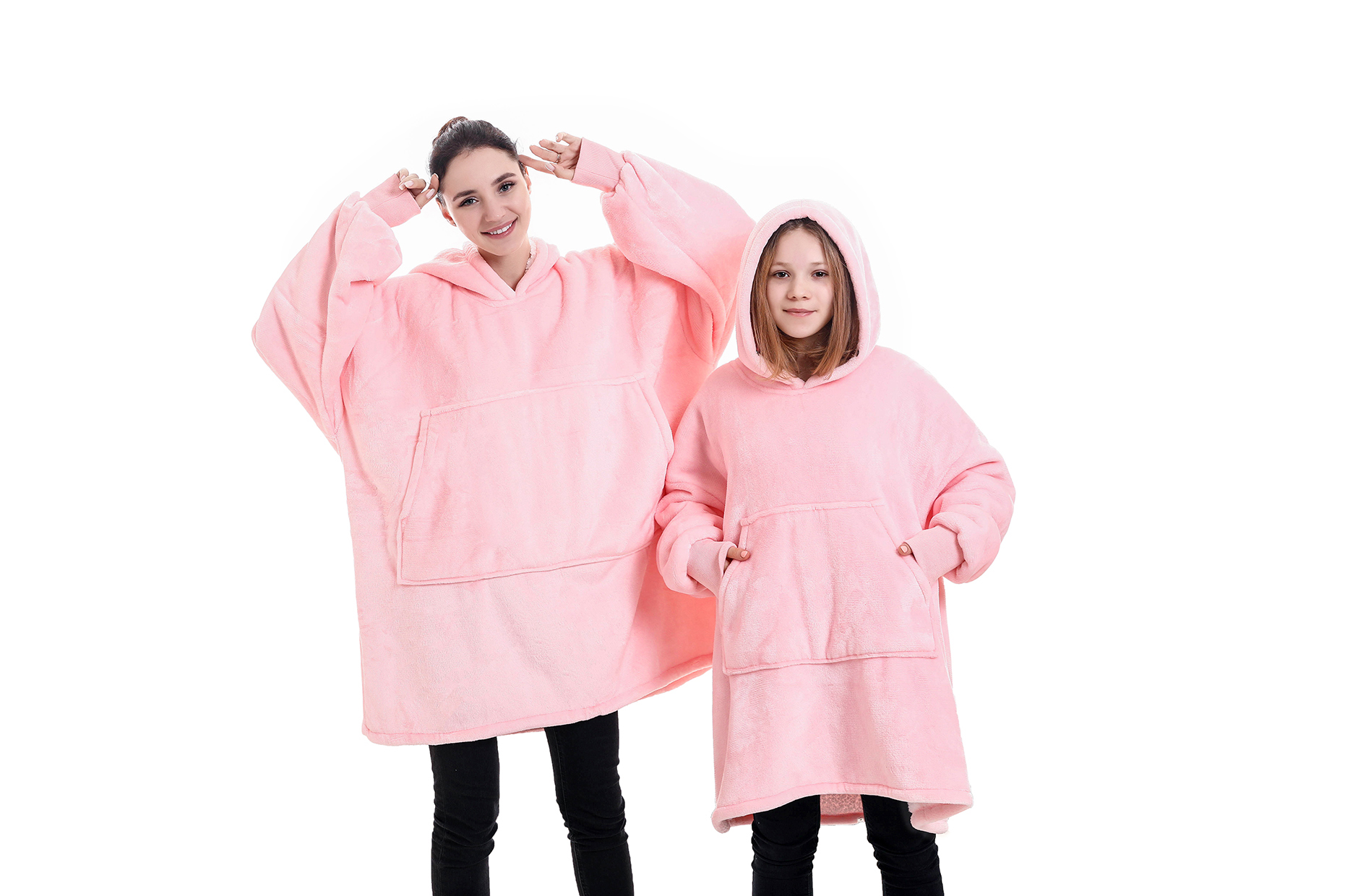 Wholesale Custom Blanket Sweatshirt Oversized Hoodie Blanket Flannel