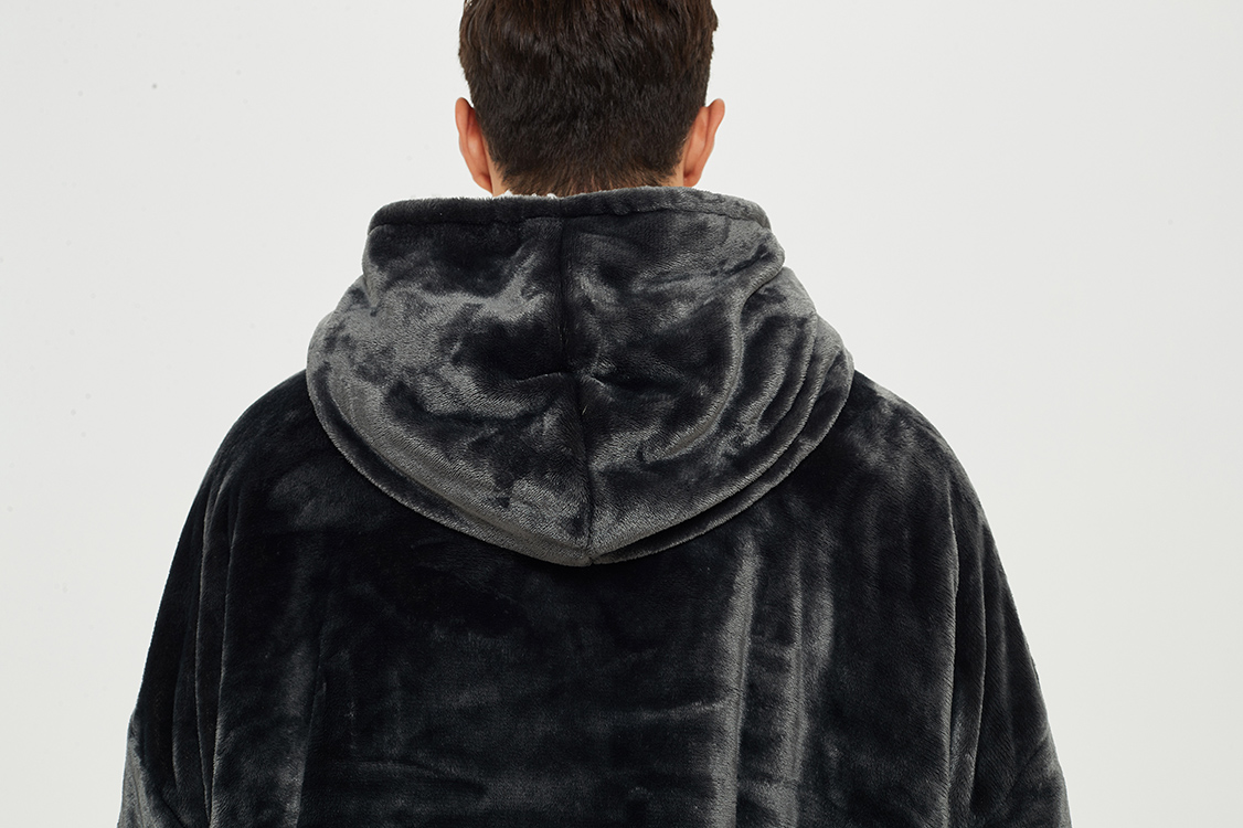 Customized Cozy Fleece Hoodie Sweatshirt Blanket Oversized Hoodie